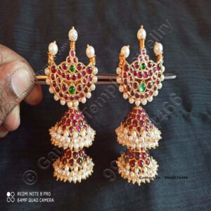 Stud Jumka Temple Jewellery