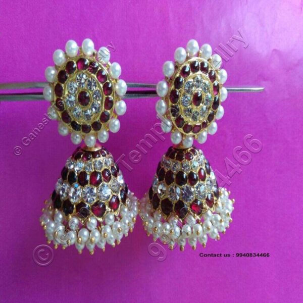 Stud Jumka Temple Jewellery