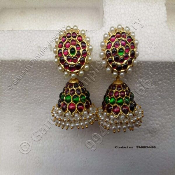 Stud Jumka Temple Jewellery