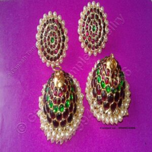 Stud Jumka Temple Jewellery